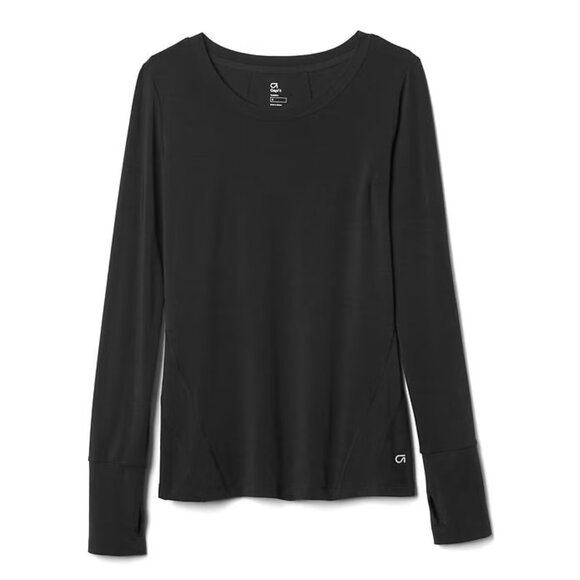 GapFit Breathe Long Sleeve T-Shirt XL Black - Picture 6 of 10
